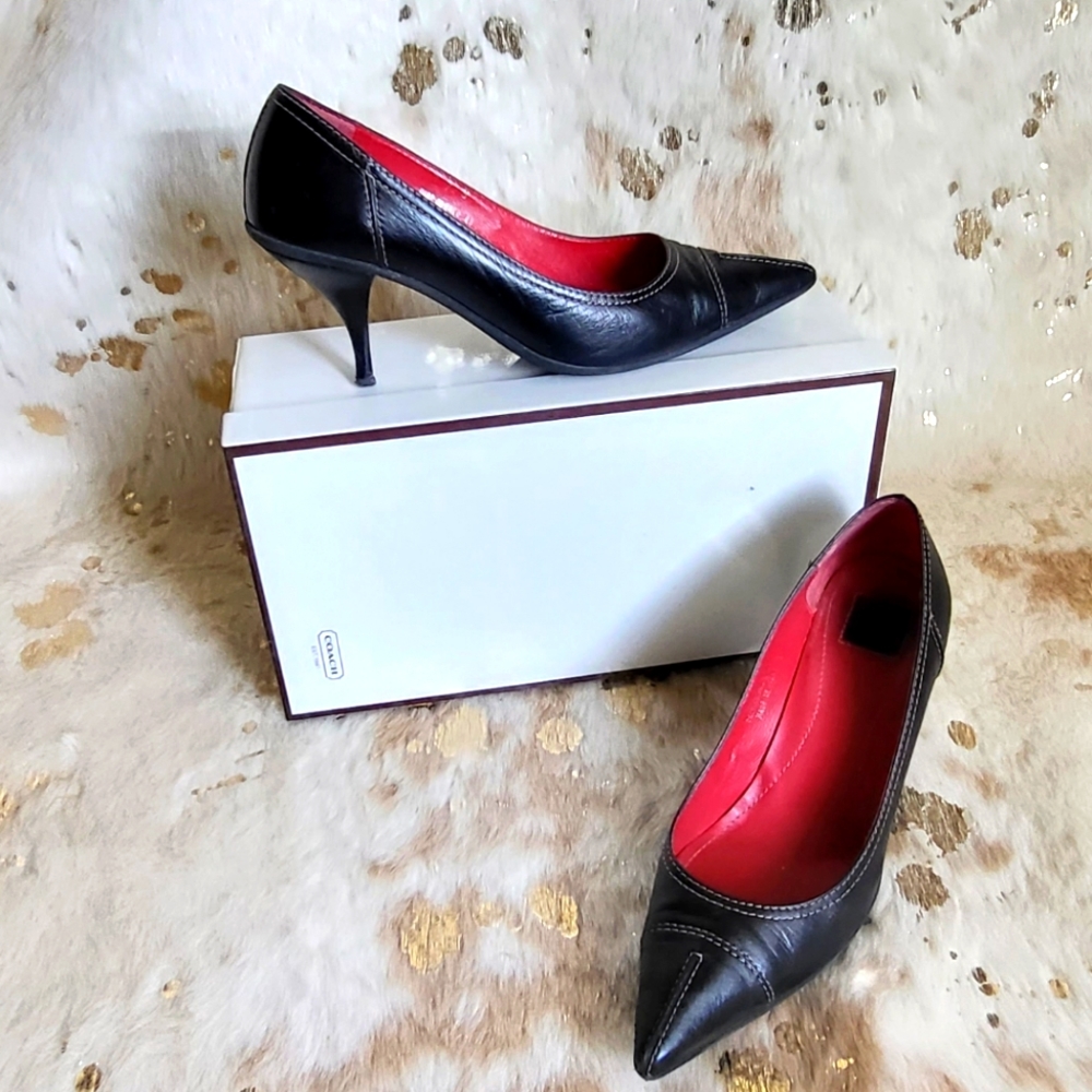 Coach black pumps size 7.5